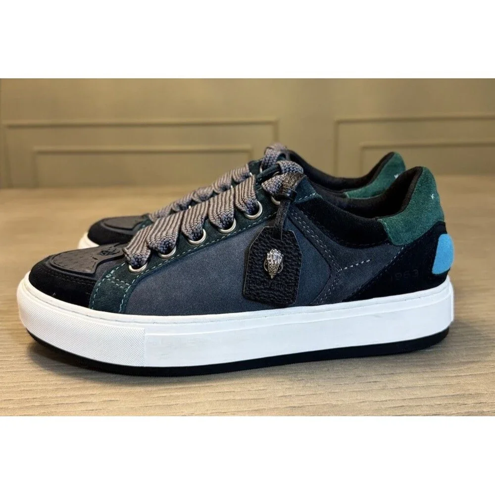 Kurt Geiger Men’s Southbank Tag Sneaker Black Green . Size 8 US (41 EU)